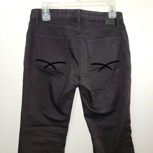 Christopher Blue CB Jeans Black Denim Velvet Trim Pocket Sophisticated Pants 4